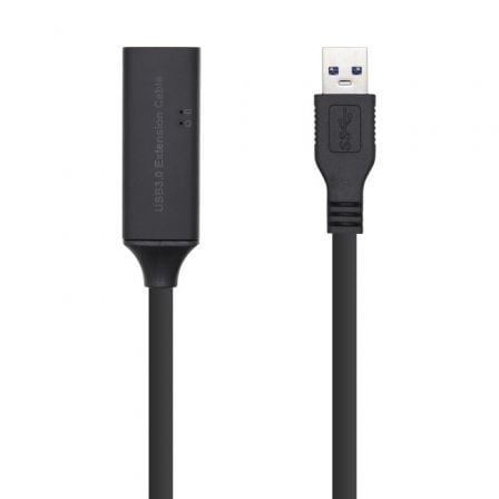 Cabo Alargador USB 3.0 AISENS / Preto / A105-0408 / Até 9W / 10m / 625Mbps