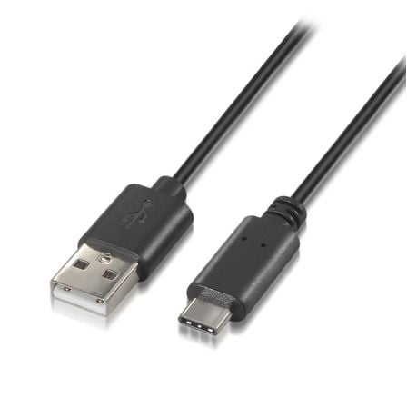 Cabo USB 2.0 Tipo-C AISENS / 50cm / Preto / A107-0050