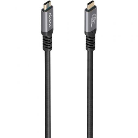 Cable USB 3.2 Tipo-C Aisens A107-0988/ USB Tipo-C Macho - USB Tipo-C Macho/ Hasta 100W/ 20Gbps/ 3m/ Negro_0