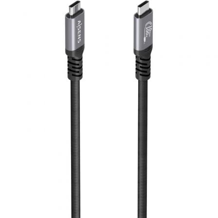 Cable USB 3.2 Tipo-C Aisens A107-0989/ USB Tipo-C Macho - USB Tipo-C Macho/ Hasta 100W/ 10Gbps/ 4m/ Negro_0