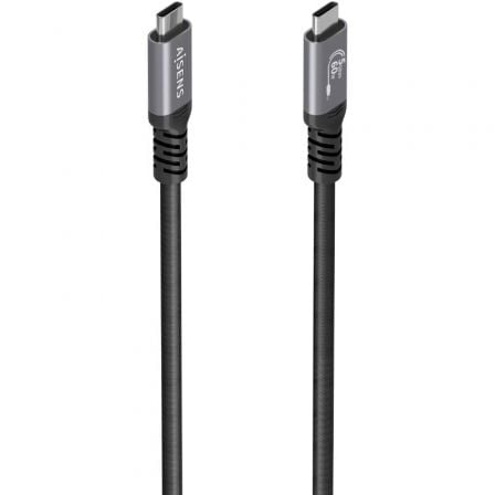 Cable USB 3.2 Tipo-C Aisens  A107-0991/ USB Tipo-C Macho - USB Tipo-C Macho/ Hasta 60W/ 5Gbps/ 7m/ Negro_0