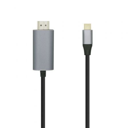 Cabo Conversor AISENS A109-0392 / USB Tipo-C Macho - HDMI Macho / Até 27W / 80cm / Preto