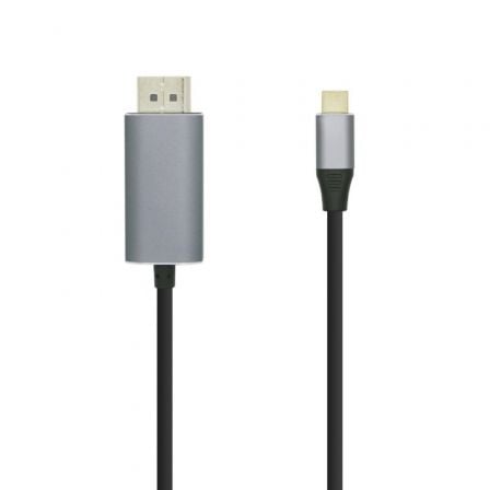 Cable DisplayPort AISENS A109-0394 / USB Tipo-C Macho / Até 27W / 1250Mbps / 80cm / Preto