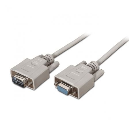 Cabo RS232 AISENS A112-0065 / Beje / 1.8m / DB9 Macho - DB9 Fêmea