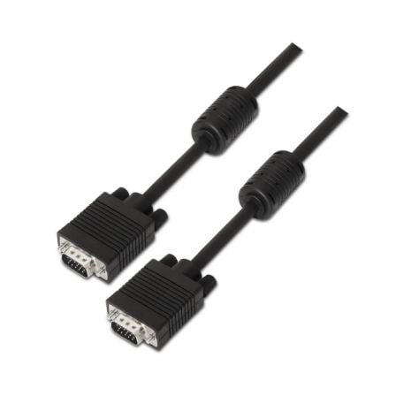 Cabo SVGA Aisens A113-0074 / HDB15 Macho - HDB15 Macho / Até 3W / 10Mbps / 10m / Preto