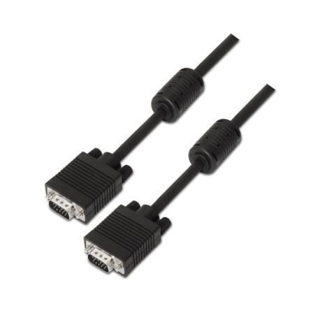 Cabo SVGA AISENS A113-0077 / VGA Macho - VGA Macho / Até 3W / 10Mbps / 25m / Preto
