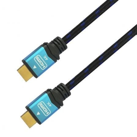 Cabo HDMI 2.0 AISENS / 4K / HDMI Macho - HDMI Macho / Até 10W / 2250Mbps / 50cm / Preto e Azul / A120-0355