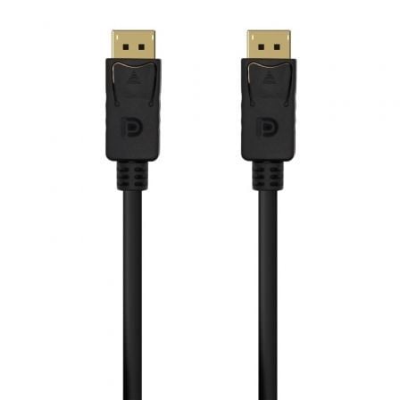 Cable DisplayPort Aisens A124-0548 / Macho-Macho / Até 5W / 50cm / Preto
