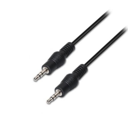 Cable Estéreo Aisens A128-0143/ Jack 3.5 Macho - Jack 3.5 Macho/ Hasta 0.1W/ 3m/ Negro_0