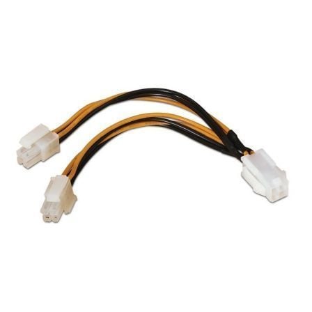 Cabo de Alimentação AISENS / Molex 4+4 PIN Macho - Molex 4 PIN Fêmea / Até 54W / 15cm / A131-0166