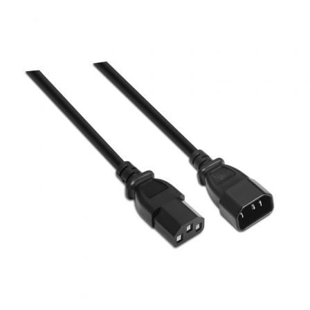 Cable Alargador de Alimentación CPU Aisens A132-0171/ IEC C13 Hembra - IEC C14 Macho/ Hasta 1500W/ 1.5m/ Negro_0