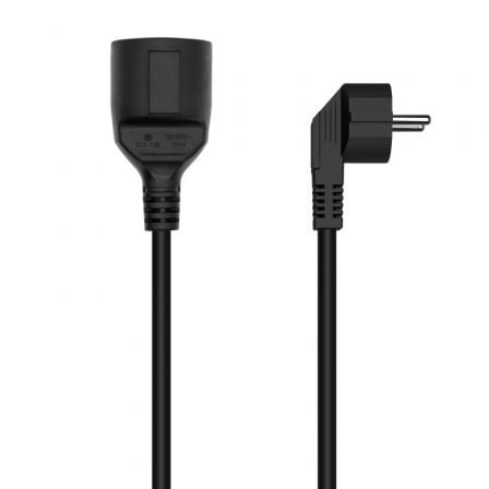 Cable Alargador de Alimentación Aisens A132-0600/ CEE7 Macho - CEE7 Hembra/ Hasta 1500W/ 2m/ Negro_0