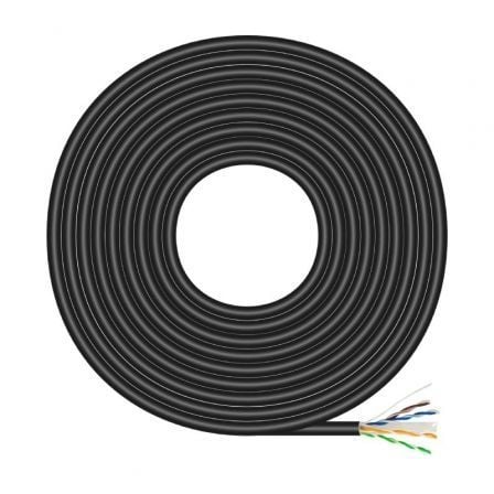 Bobina de Cable RJ45 para Exteriores UTP AWG23 Aisens A135-0675 Cat.6/ 100m/ Impermeable/ Negro_0