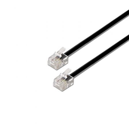 Cabo de Telefone AISENS 6P4C 2m / Preto / A143-0319