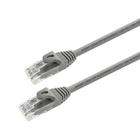 Cable de Red RJ45 AISENS / Cat.6A / 15m / Gris