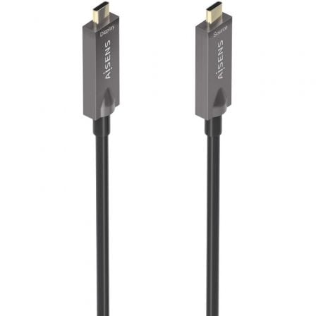 Cable USB 3.1 Tipo-C Aisens A157-0882/ USB Tipo-C Macho - USB Tipo-C Macho/ Hasta 60W/ 10Gbps/ 10m/ Negro_0