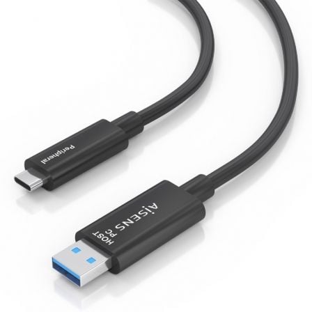 Cable USB 3.2 Tipo-C AOC Aisens A157-0925/ USB Tipo-C Macho - USB Macho/ 10Gbps/ 15m/ Negro_0