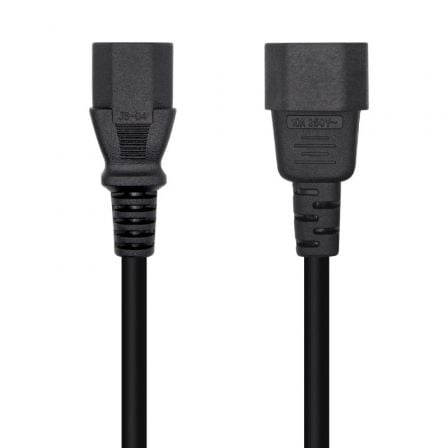 Cable Alimentación Aisens A132-0532/ IEC C13 Hembra - IEC C14 Macho/ 10m/ Negro_0