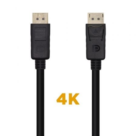 Cabo DisplayPort 1.2 AISENS / 1m / Preto / A124-0455