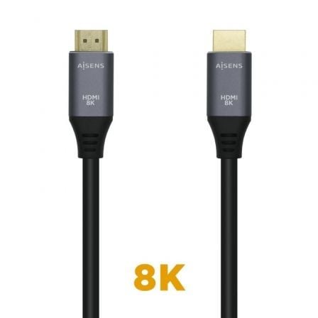 Cabo HDMI 2.1 AISENS / 8K / 3m / Gris Preto / A150-0429