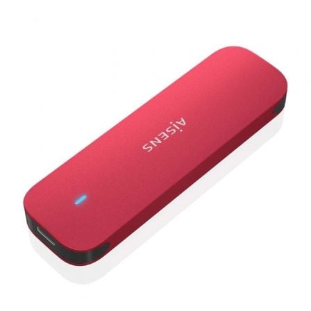 AISENS ASM2-027RED caja para disco duro externo Caja externa para unidad de estado sólido (SSD) Rojo M.2_0