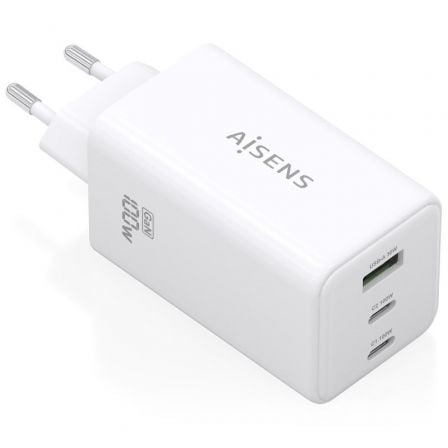Cargador de Pared GaN Aisens ASCH-100W3P051-W/ 2xUSB Tipo-C/ 1xUSB/ 100W_0