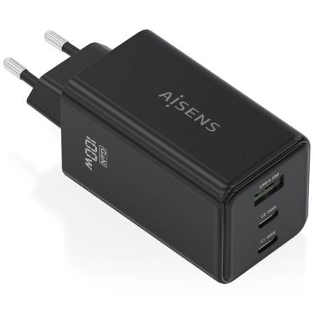 Cargador de Pared GaN Aisens ASCH-100W3P052-BK/ 2xUSB Tipo-C/ 1xUSB/ 100W_0