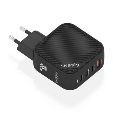 Cargador Gan de Pared Aisens ASCH-100W4P029-BK/ 3xUSB Tipo-C/ 1x USB/ 100W_0