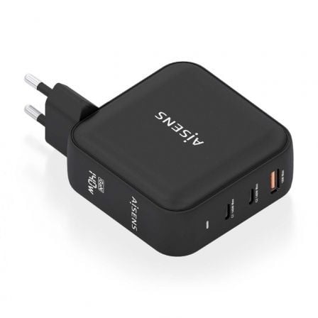 Cargador Gan de Pared Aisens ASCH-140W3P031-BK/ 2xUSB Tipo-C/ 1xUSB/ 140W_0