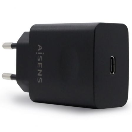 Cargador de Pared Aisens ASCH-1PD20-BK/ 1xUSB Tipo-C/ 20W_0