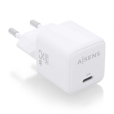 Cargador Gan de Pared Aisens ASCH-25W1P012-W/ 1xUSB Tipo-C/ 25W_0