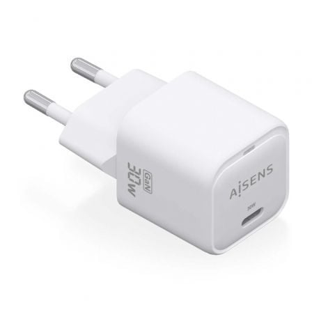 Cargador Gan de Pared Aisens ASCH-30W1P018-W/ 1xUSB Tipo-C/ 30W_0