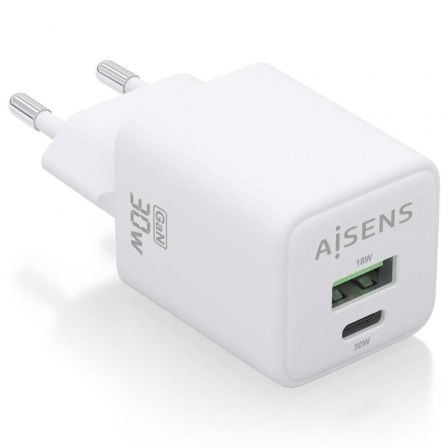 AISENS ASCH-30W2P037-W cargador de dispositivo móvil Universal Corriente alterna Carga rápida Interior_0