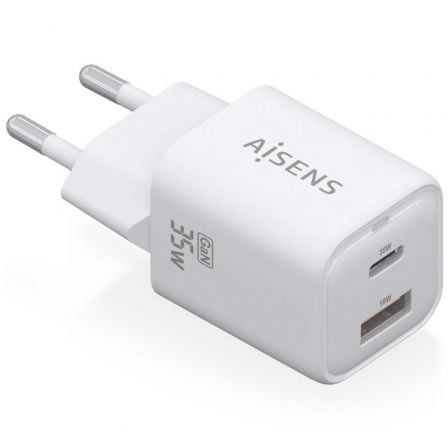 Cargador Gan de Pared Aisens ASCH-35W2P024-W/ 1xUSB Tipo-C/ 1xUSB/ 35W_0