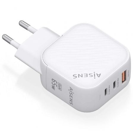 Cargador Gan de Pared Aisens ASCH-65W3P026-W/ 2xUSB Tipo-C/ 1xUSB/ 65W_0