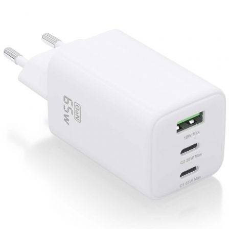 AISENS ASCH-65W3P041-W cargador de dispositivo móvil Universal Corriente alterna Carga rápida Interior_0