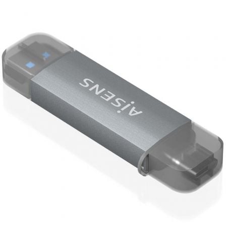 AISENS ASCR-2AC08-GR lector de tarjeta USB 3.2 Gen 1 (3.1 Gen 1) Type-A/Type-C_0