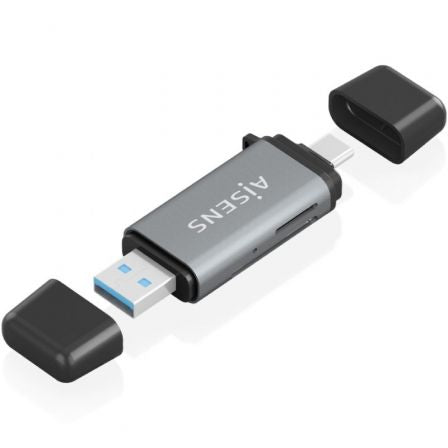 Lector de Tarjetas Externo Aisens ASCR-2AC11-GR/ USB 3.1_0