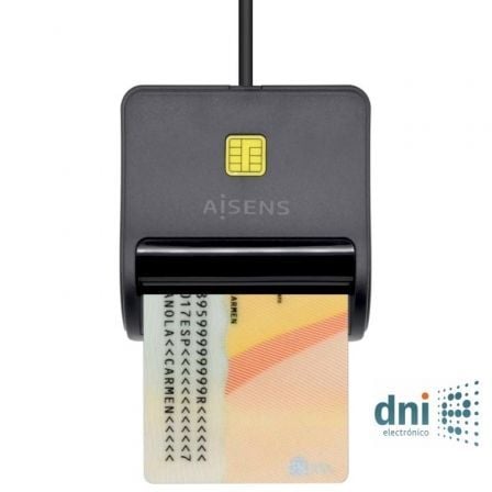 Lector de DNI Aisens ASCR-SN01-BK/ Negro_0