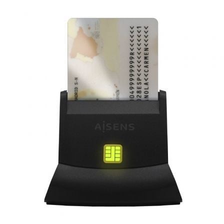Lector de DNI y Tarjetas Aisens ASCR-SN05-BK/ Negro_0