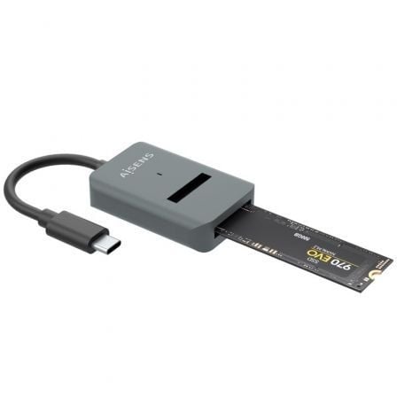 Dock USB Tipo-C para SSD M2 SATA/NVMe Aisens ASUC-M2D012-GR/ Gris_0