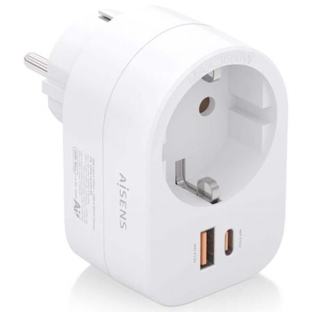 AISENS ASPS-1A1C06-W cargador de dispositivo móvil Universal Blanco Corriente alterna Carga rápida Interior_0