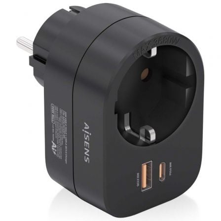 AISENS ASPS-1A1C07-BK cargador de dispositivo móvil Universal Corriente alterna Carga rápida Interior_0