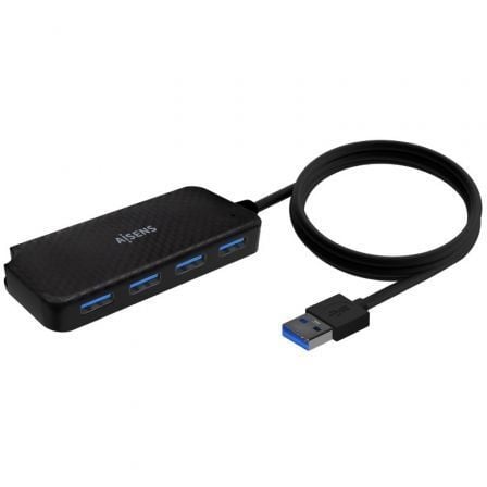 Hub USB 3.0 AISENS / 4xUSB / Preto / A106-0714