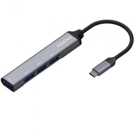 Hub USB Tipo-C AISENS 4xUSB / Preto / A109-0541