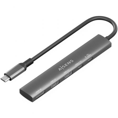Docking USB Tipo-C Aisens ASUC-5P022-GR/ 1xHDMI/ 2xUSB/ 1xUSB Tipo-C/ 1xUSB Tipo-C PD/ Gris_0