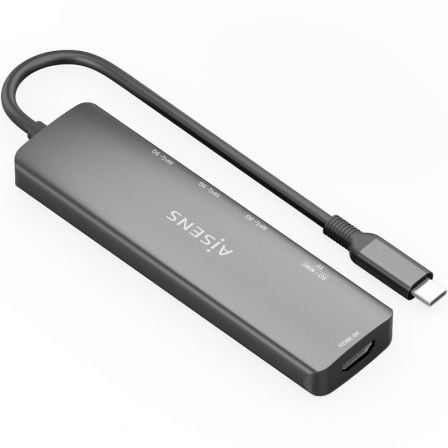 Docking USB Tipo-C Aisens ASUC-6P024-GR/ 1xHDMI/ 3xUSB/ 1xLector Tarjetas/ Gris_0