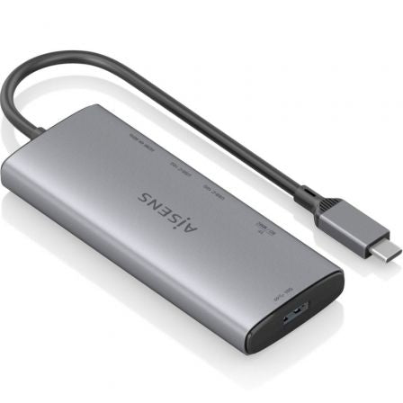 Docking USB Tipo-C Aisens ASUC-6P029-GR/ 1xHDMI/ 1xUSB/ 2xUSB Tipo-C/ 1xLector de Tarjetas/ Gris_0