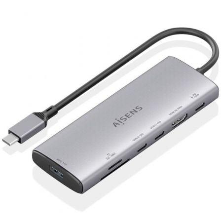 Docking USB Tipo-C Aisens ASUC-7P031-GR/ 1xHDMI/ 1xUSB/ 2xUSB Tipo-C/ 1xLector Tarjetas/ 1xUSB Tipo-C PD/ Gris_0