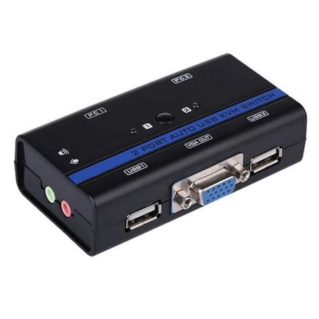 Conmutador KVM SVGA Aisens A111-0064/ 2PC con 1 sólo teclado y ratón_0